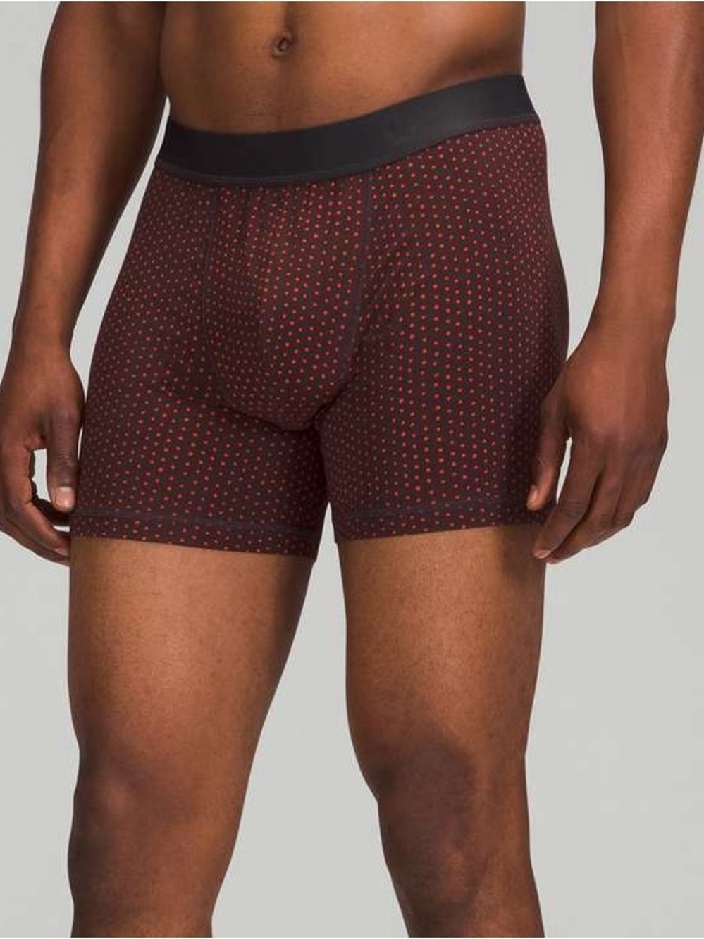Lululemon Always In Motion Boxer Brief 5” Modal Size M NWT Doodle Dot Autumn Red